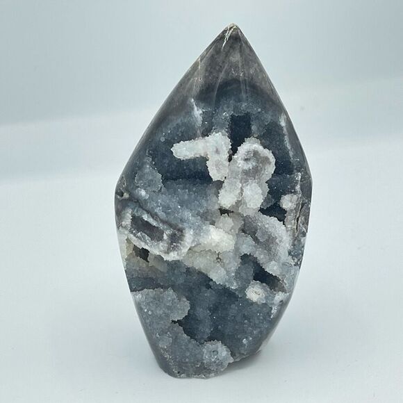 Sphalerite mountain Freeform druzy crystal stone 4” half raw specimen - Picture 7 of 9